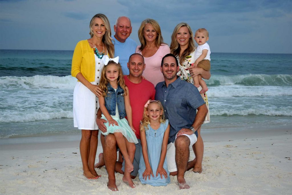 Sometimes overcast evenings are thre best setting for a family portrait.